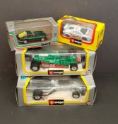 Vintage Collectable 4 x Die Cast Toy Cars Bburago & Model Box All Boxed