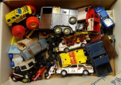 Vintage Retro 2 x Tray's of Collectable Toy Cars & Animal Figures NO RESERVE