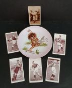 Vintage Collectables Brownie Downing Aboriginal Golf Pin Tray & Golf & Football Cigarette Cards