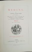 Book Hardback 1st Ed Riding & Polo 1891 Cpt Robert Weir & J Moray Brown Longmans Green & Co London