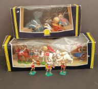 Vintage Collectable Toy Greek Soldiers & Chariots