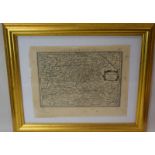 Set Of Three Antique Maps In Frames