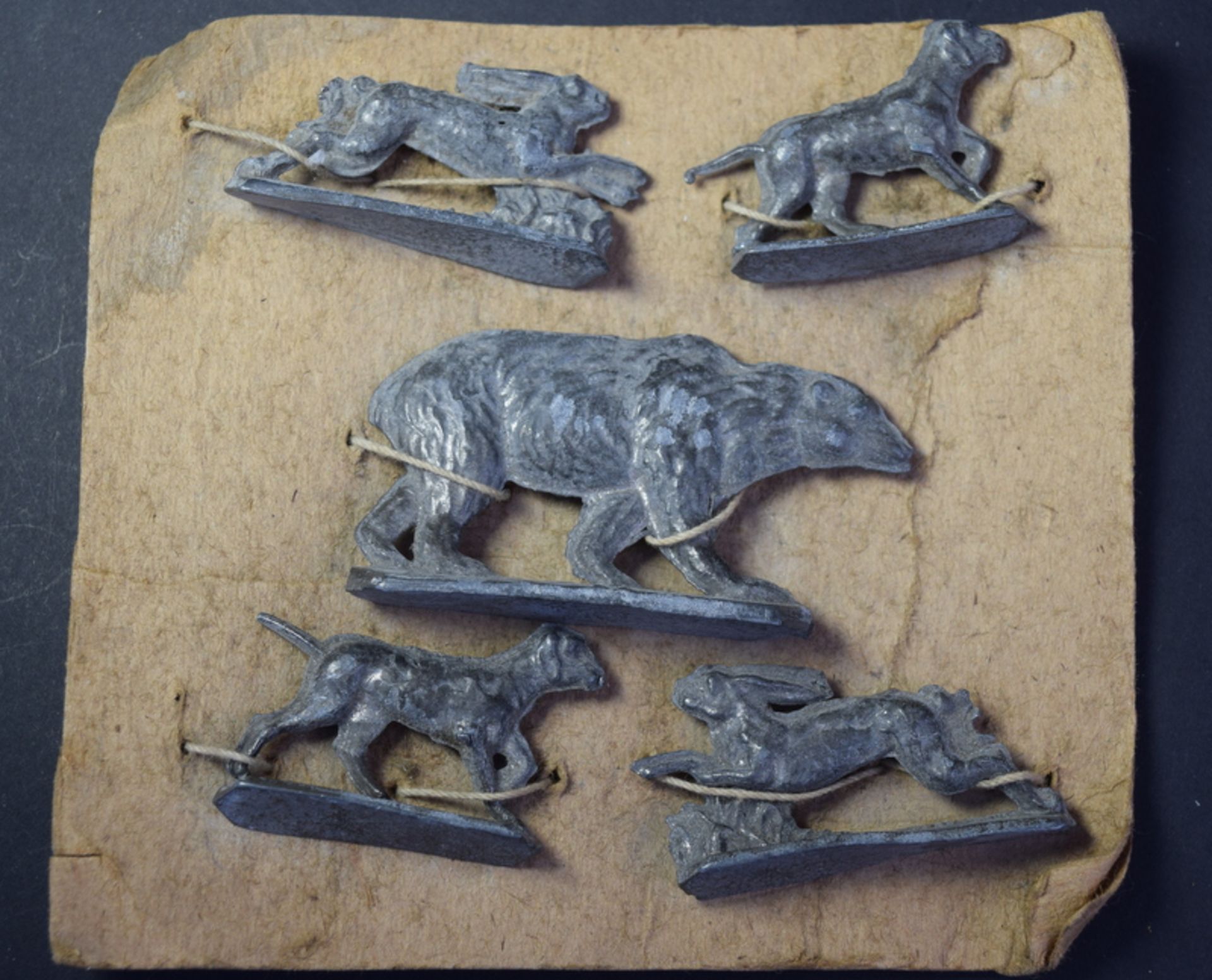 Set Of Five Lead Animal Figures