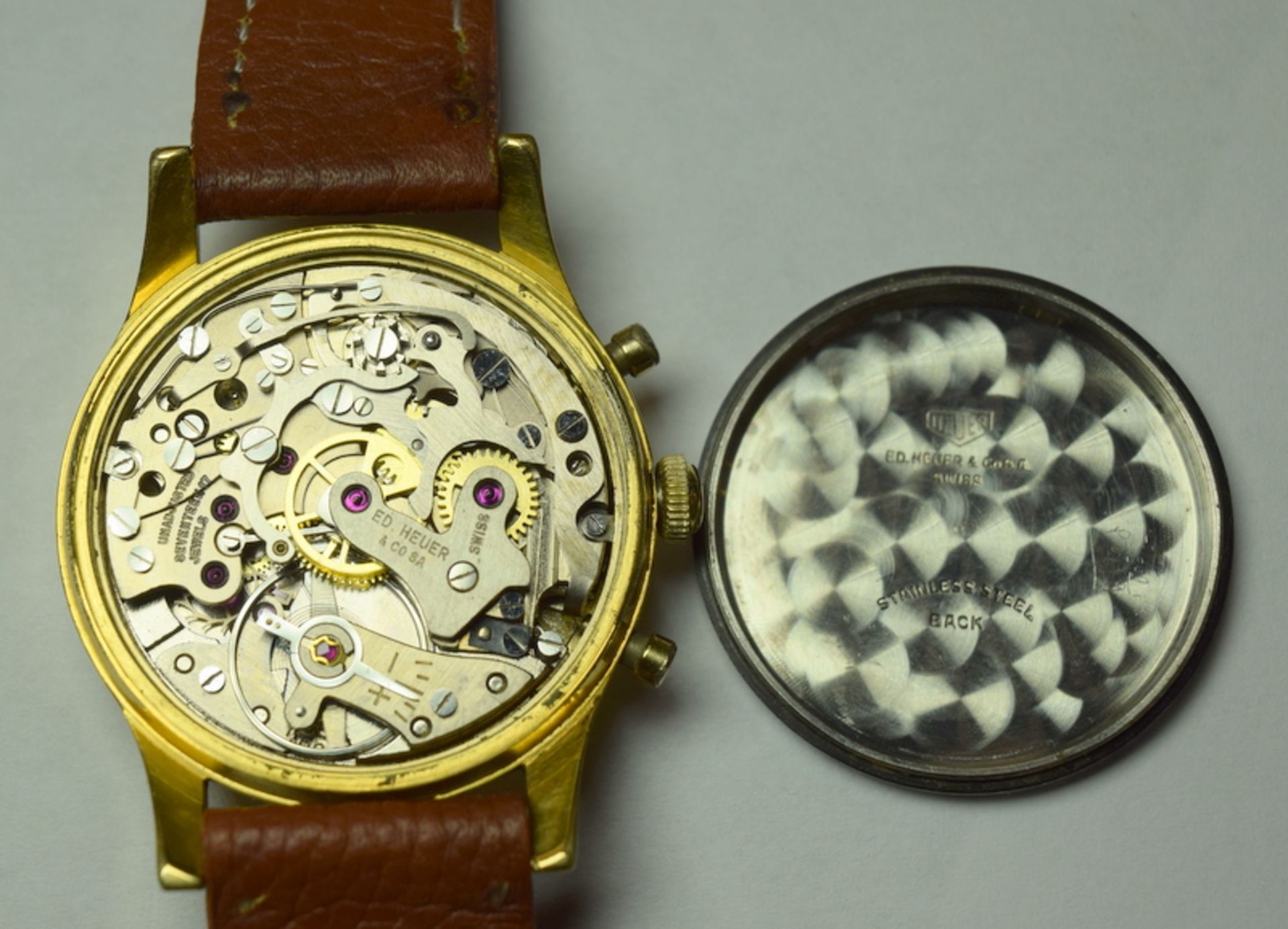 Lovely Heuer Chronograph c1960s Ed.Heuer Signed Movement ***reserve lowered*** - Image 2 of 7