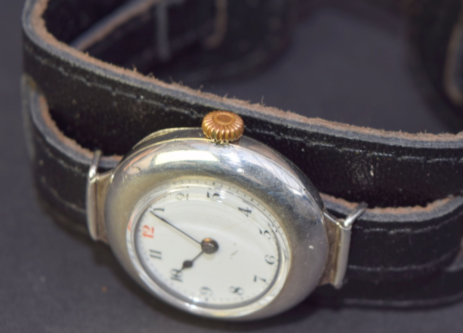 WW1 Era Military Trench Watch Silver Case - Image 4 of 6