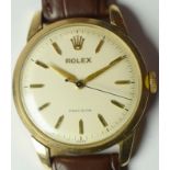 Rolex Precision 9ct Gold Gentleman's Wristwatch