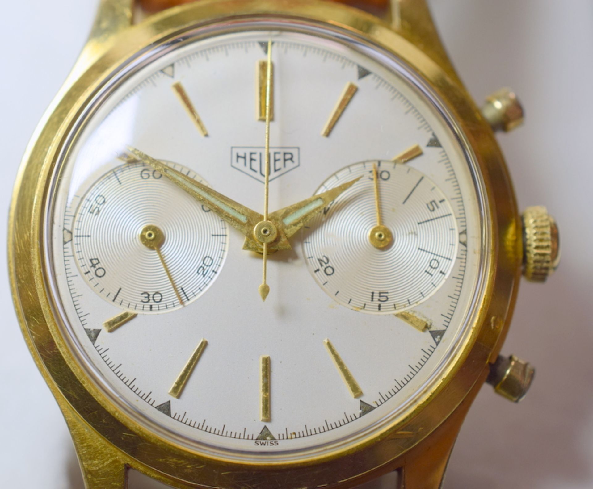 Lovely Heuer Chronograph c1960s Ed.Heuer Signed Movement ***reserve lowered*** - Image 6 of 7