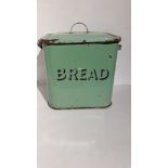 lot 49 Vintage Green Enamel Bread Bin