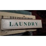 lot 53 Wooden Painted 'Laundry' Sign