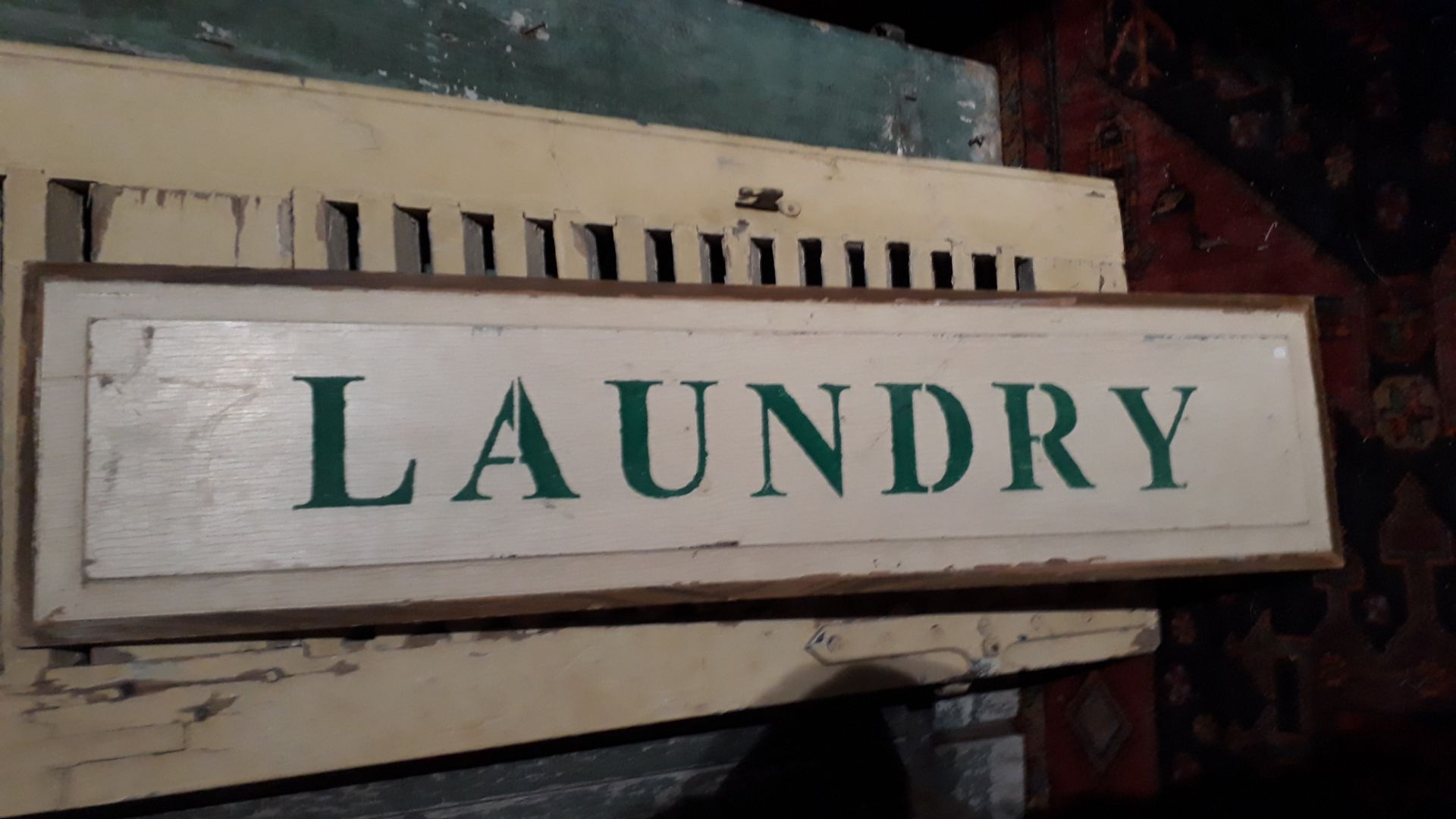 lot 53 Wooden Painted 'Laundry' Sign