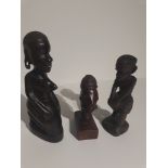 lot 125 Triplet of African carvings