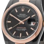 2012, Rolex Datejust 36 Hercules Custom 36mm Dlc Coated Stainless Steel & 18K Rose Gold - 116201