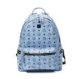 MCM / Stark Backpack Side Studs / Shoulder Bag in Light Blue - Grade AA