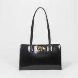 Ferragamo / Long Strap Rectangular Bag / Handbag in Black - Grade A