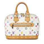 Louis Vuitton / Alma / Handbag in White - Grade AB