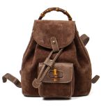 Gucci / Bamboo Backpack / Shoulder Bag in Brown - Grade A