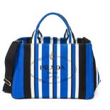 Prada / Denim Tote / Handbag in Blue/White/Black - Grade AA