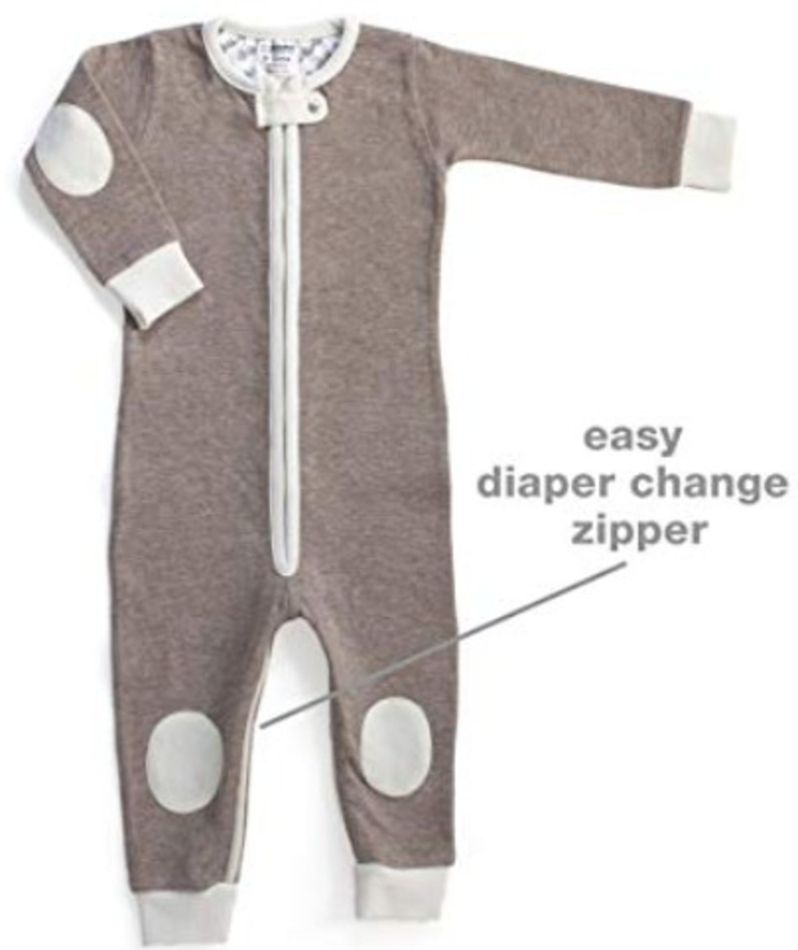 Brand New Baby deedee Cotton Footless Romper Pajama, 6-12 Months, Heather Mocha RRP £12.99