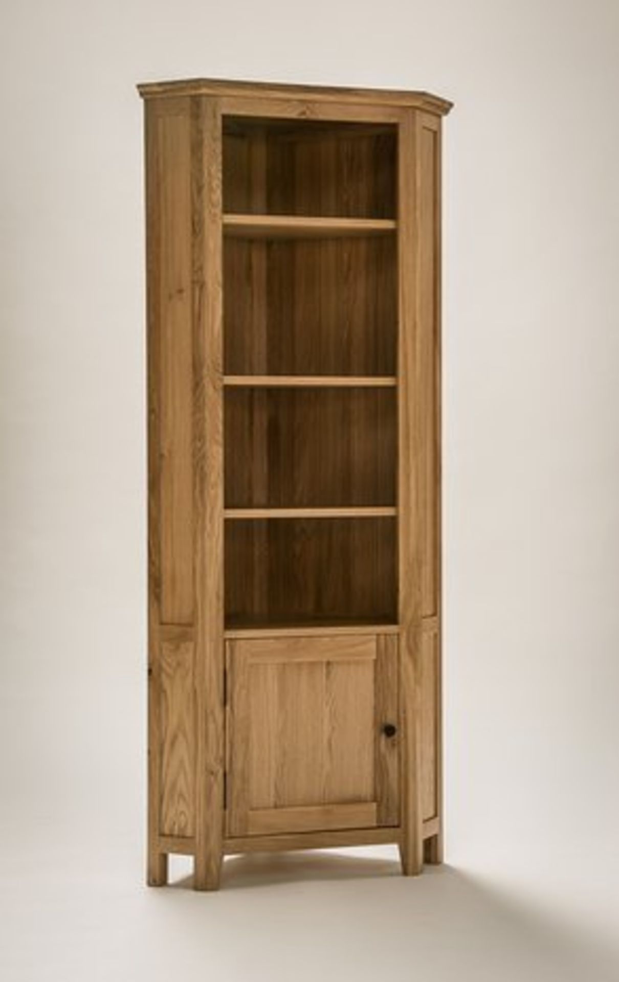 10x Hereford Rustic Oak Corner Display Cabinet