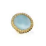 Carla Amorim 18k Yellow Gold Cabochon Aquamarine Cocktail Ring