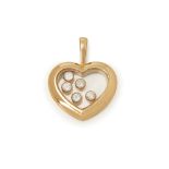 Chopard 18k Yellow Gold Happy Diamonds Heart Pendant