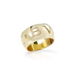 Bulgari 18k Yellow Gold Monologo Band Ring