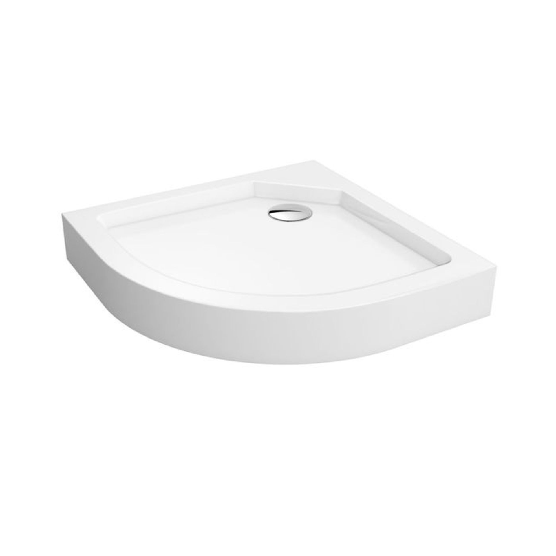 (AH82) 800x800mm Quadrant Easy Plumb Shower Tray. RRP £114.99. Easy to clean waste container Made - Image 2 of 3