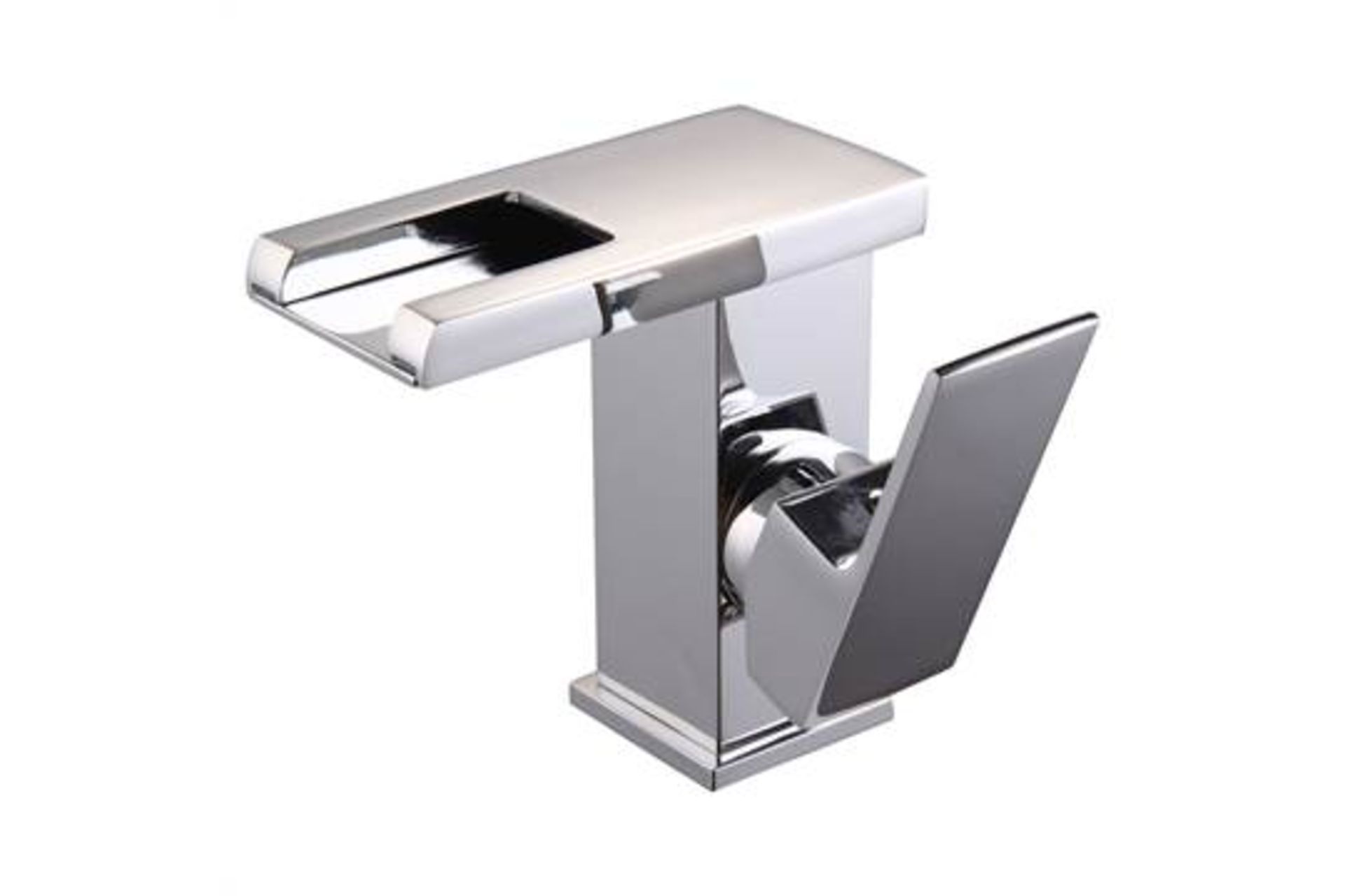 (P270) LED Waterfall Bathroom Basin Mixer Tap. RRP £229.99. Easy to install and clean. All copper - Image 2 of 3