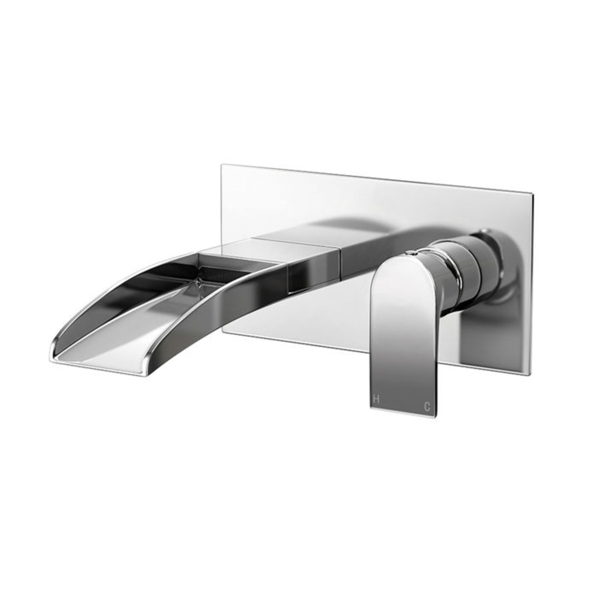 (P97) Denver Waterfall Wall Mounted Bath Filler Chrome Plated Solid Brass Mixer cartridge Minimum - Image 2 of 3