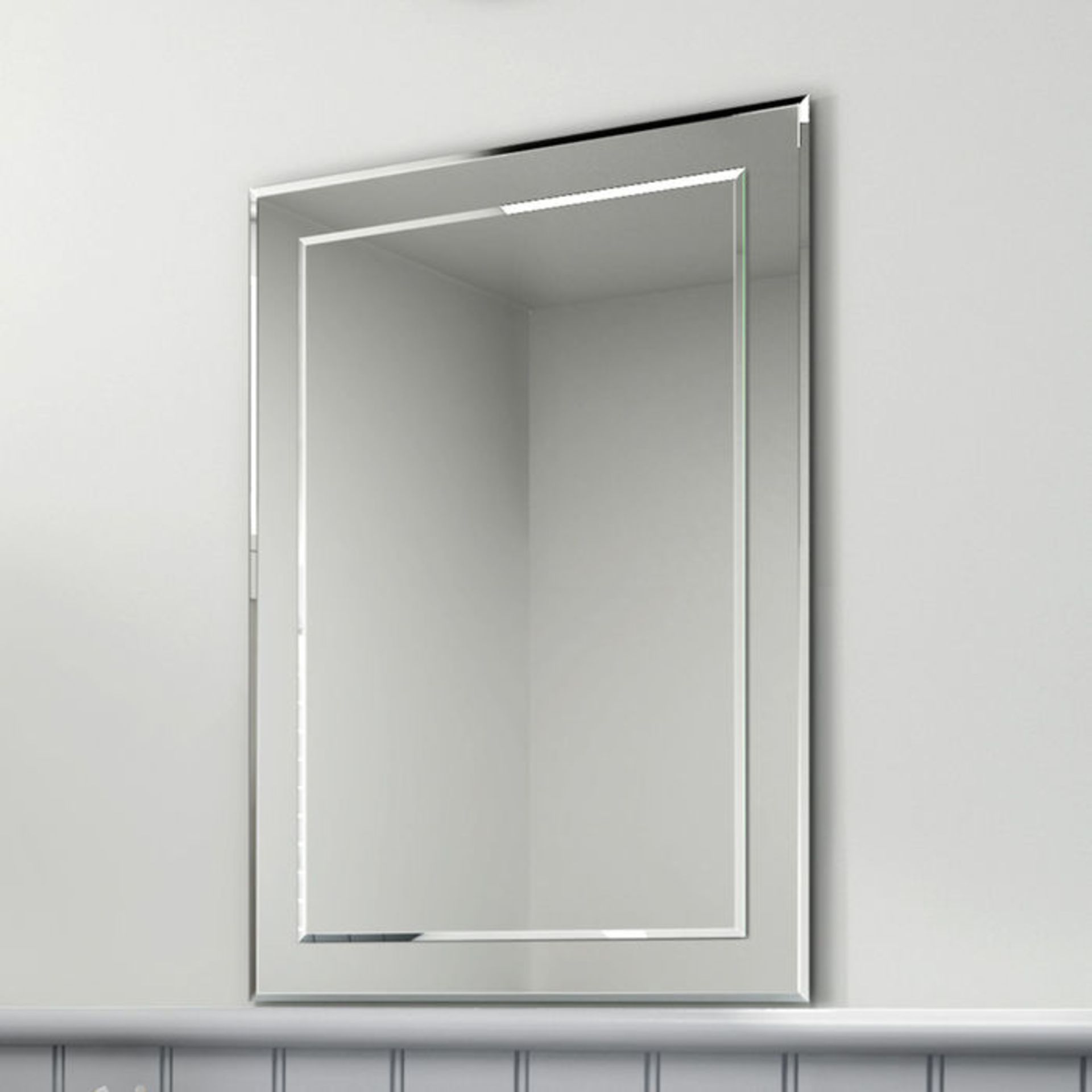 (P242) 500x700mm Bevel Mirror. Smooth beveled edge for additional safety and style Supplied fully