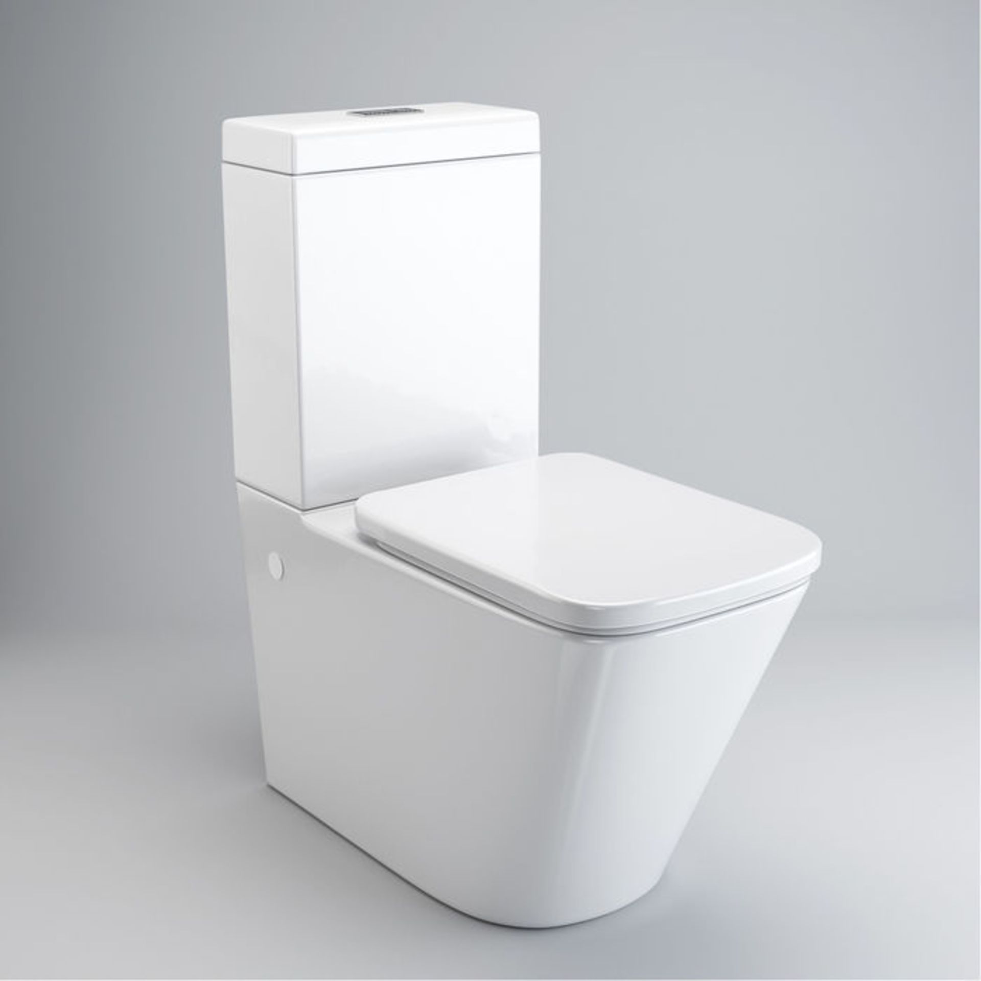 (P254) Florence Close Coupled Toilet & Cistern inc Soft Close Seat. Contemporary design finished - Image 4 of 5