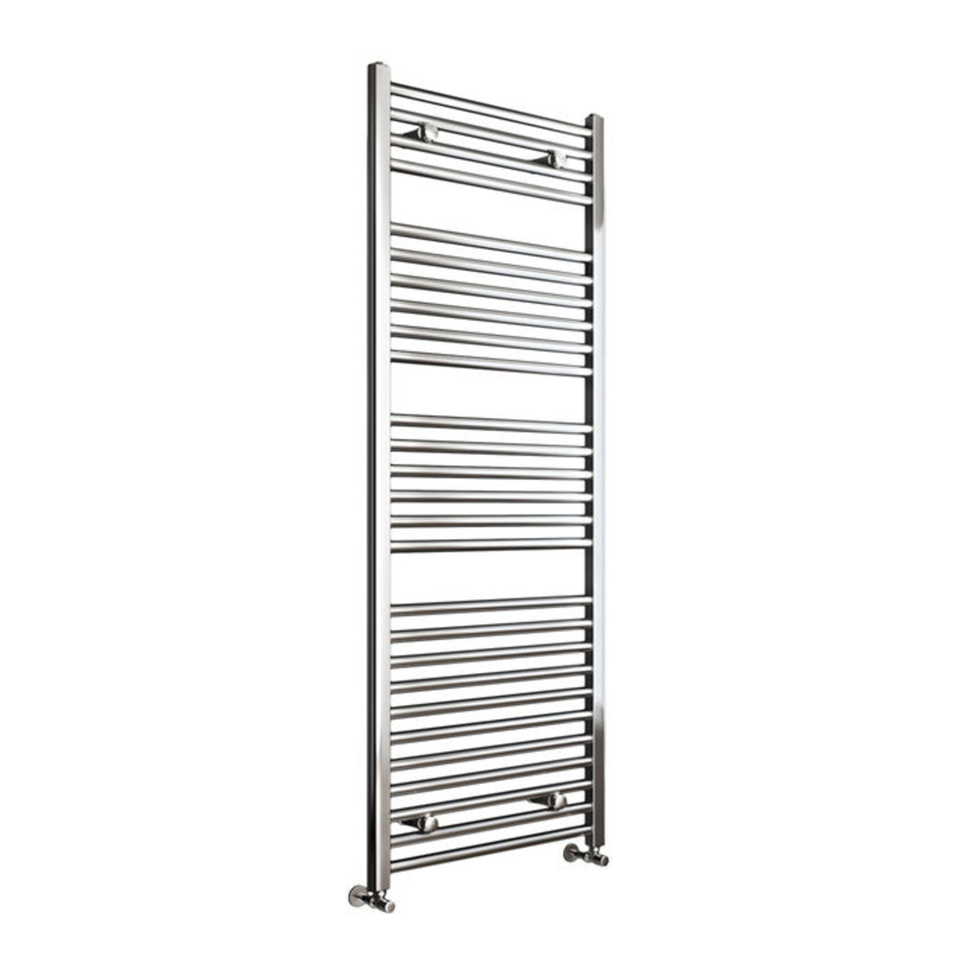 (P121) 1600x600mm -25mm Tubes - Chrome Heated Straight Rail Ladder Towel Radiator. RRP £191.98. This - Image 3 of 3