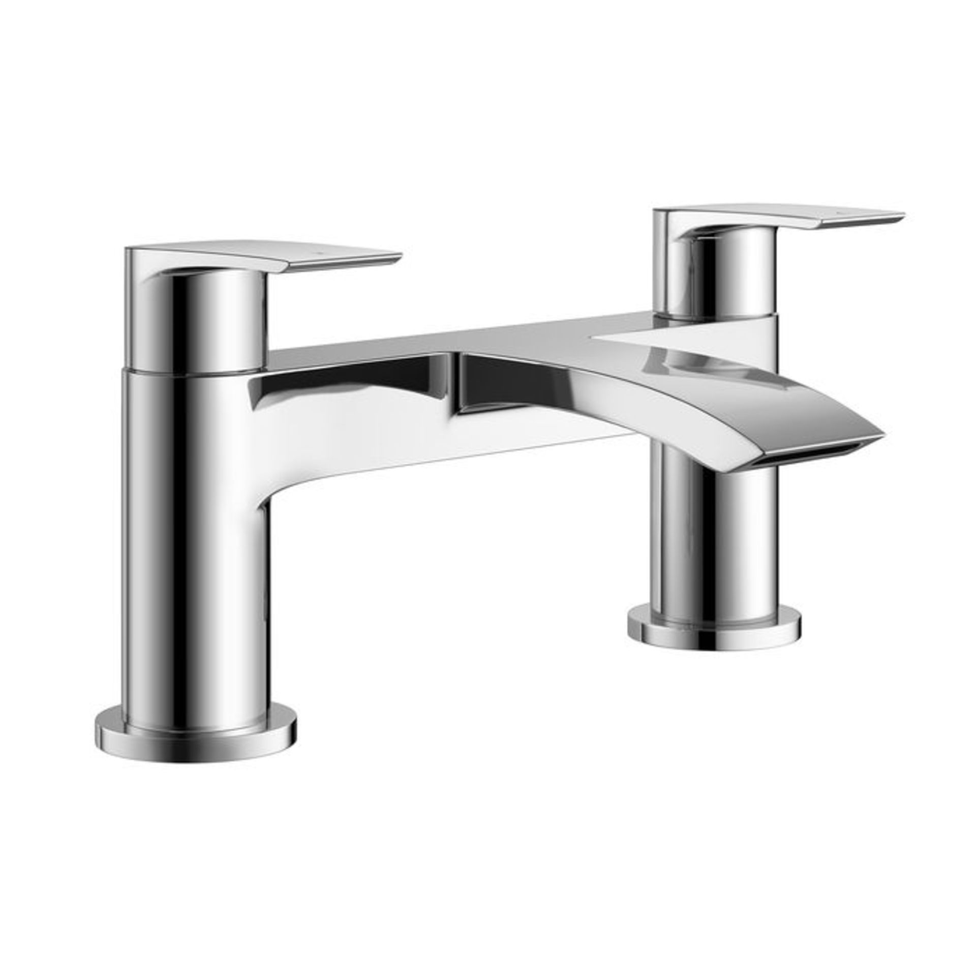 (P43) Melbourne Bath Filler Mixer Tap Chrome Plated Solid Brass 1/4 turn solid brass valve with - Image 2 of 2