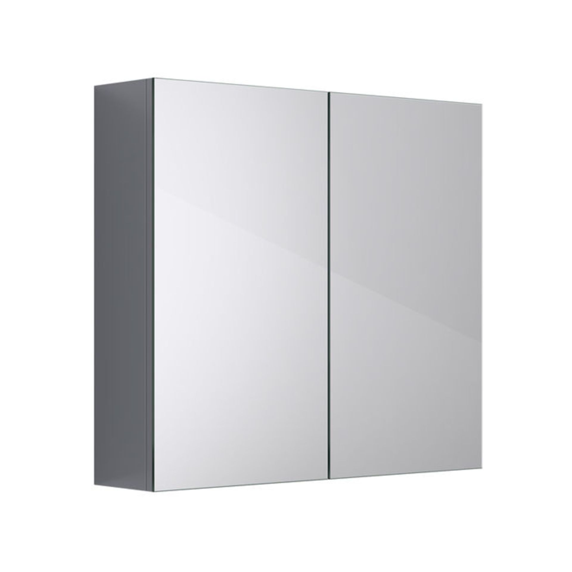 (P241) Harper Double Door Mirror Cabinet. Part of our Flat Pack range Finished in a stylish gloss - Image 4 of 4
