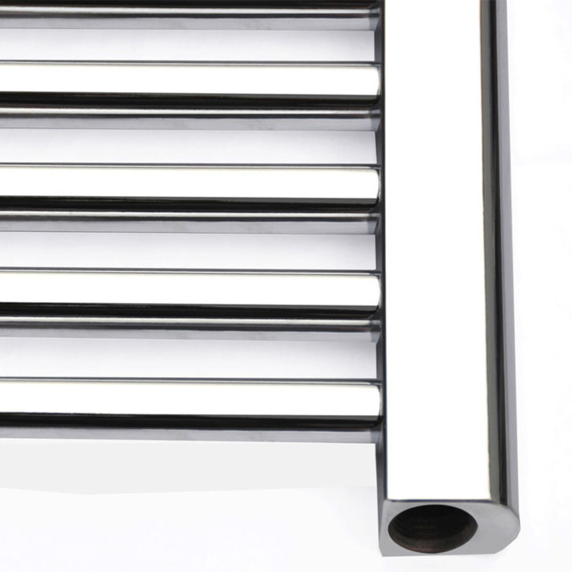 (P54) 1600x600mm -25mm Tubes - Chrome Heated Straight Rail Ladder Towel Radiator. RRP £191.98. - Image 4 of 4
