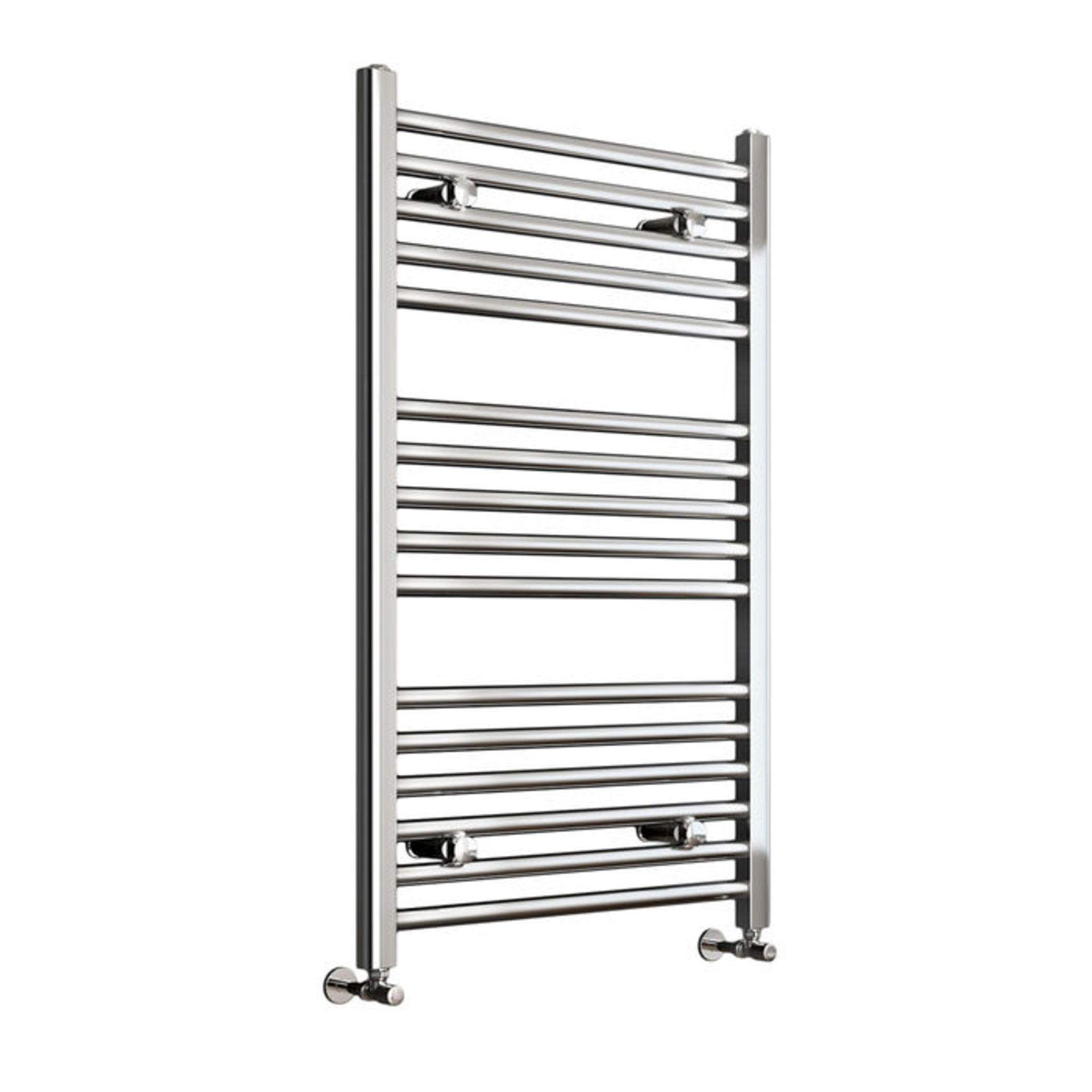 (P184) 1000x600mm - 25mm Tubes - Chrome Heated Straight Rail Ladder Towel Radiator.This premium - Image 3 of 4