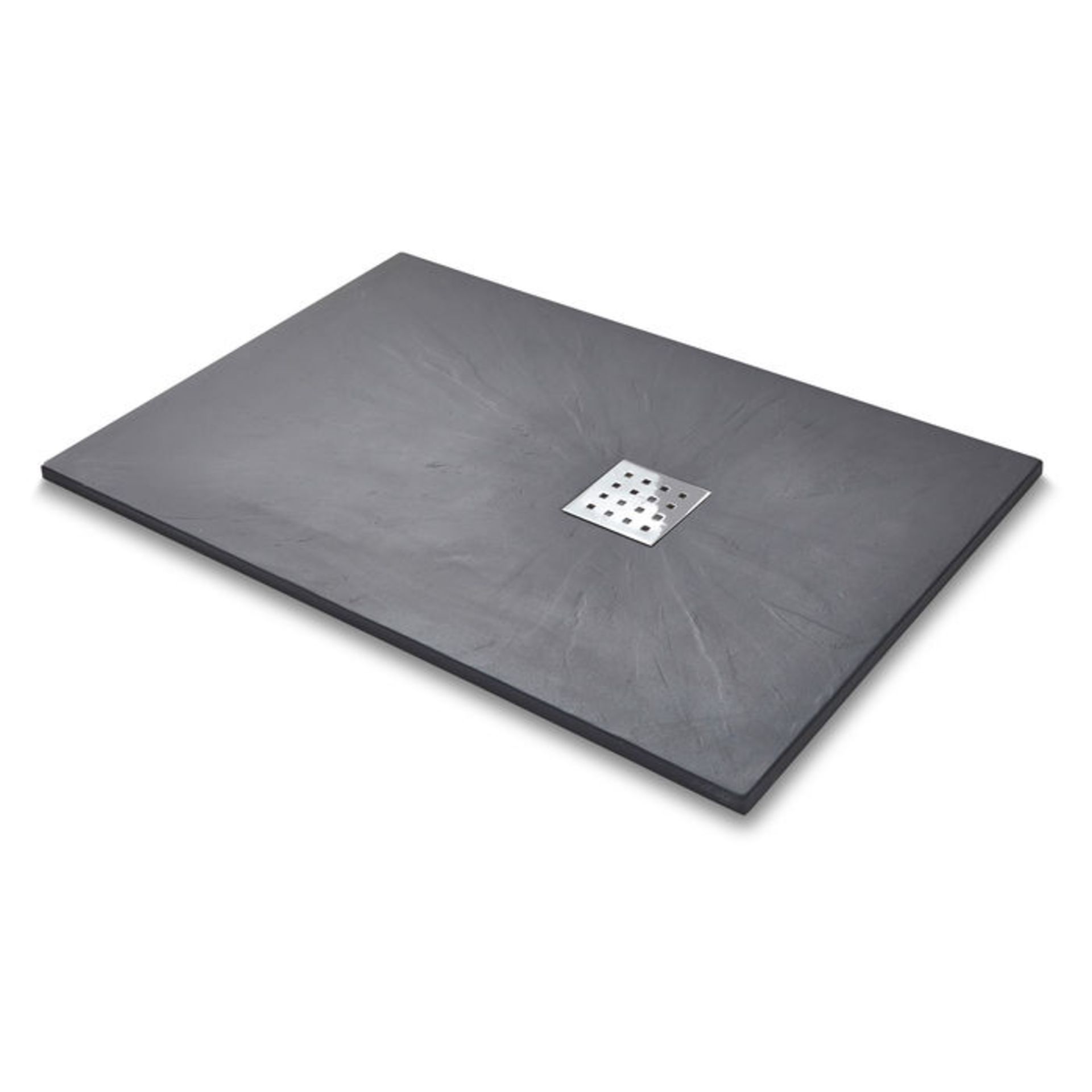 (P72) 1200x800mm Rectangular Slate Effect Shower Tray & Chrome Waste. Hand crafted from high grade - Image 4 of 4