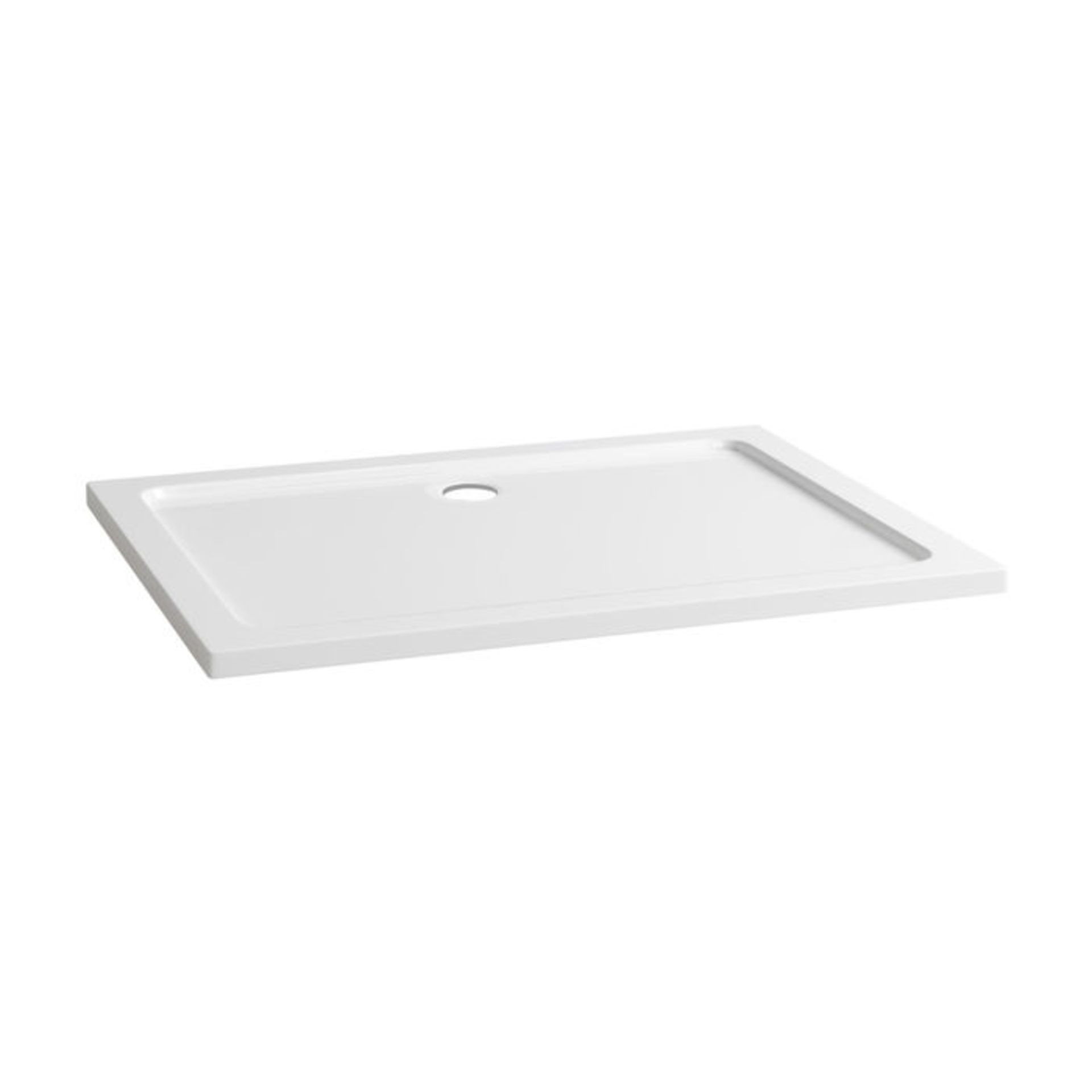 (P70) 1200x900mm Rectangular Ultra Slim Stone Shower Tray. RRP £299.99. Low profile ultra slim - Image 2 of 3