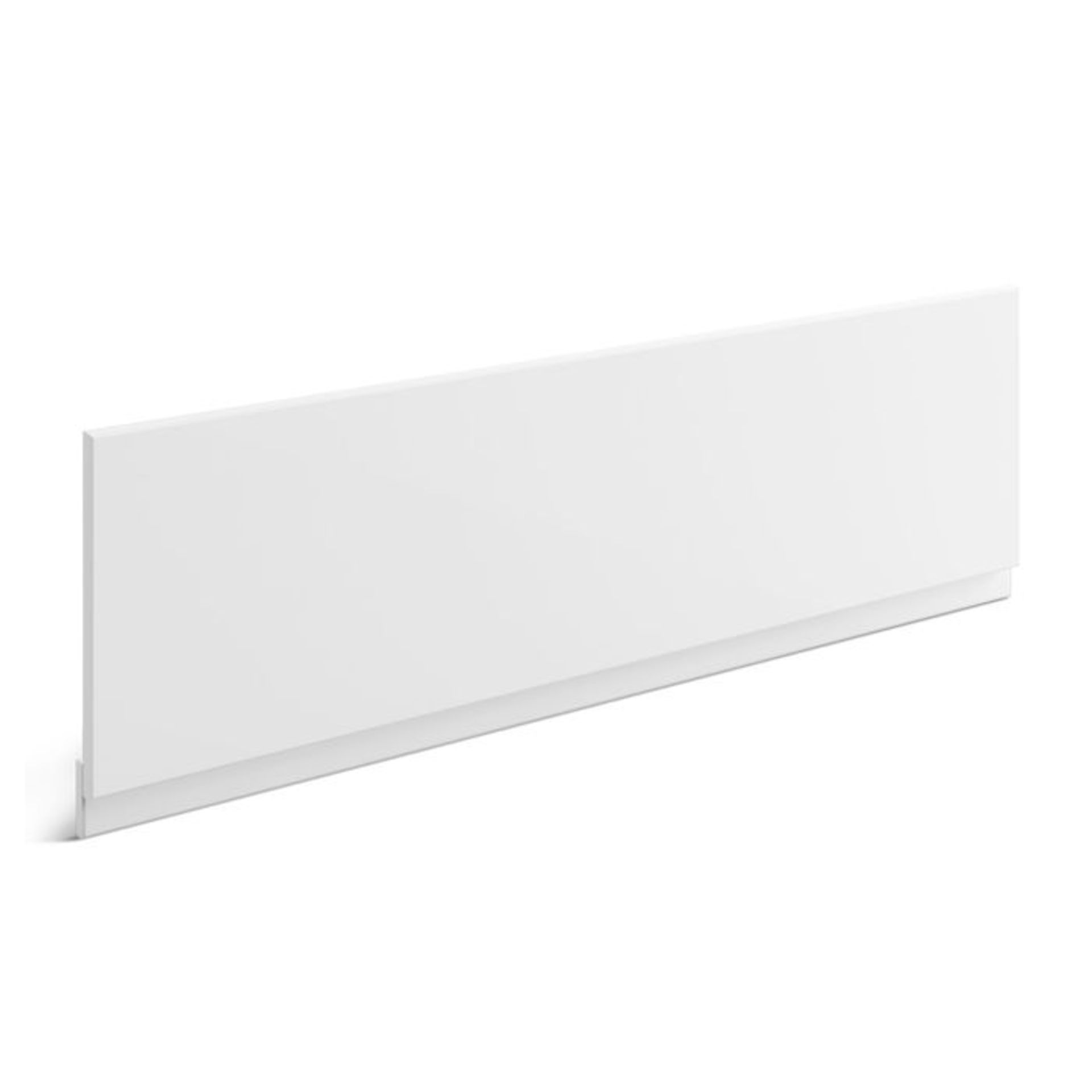 (P23) 1700mm MDF Bath Front Panel - Gloss White. 18mm thick durable MDF board Adjustable Height :