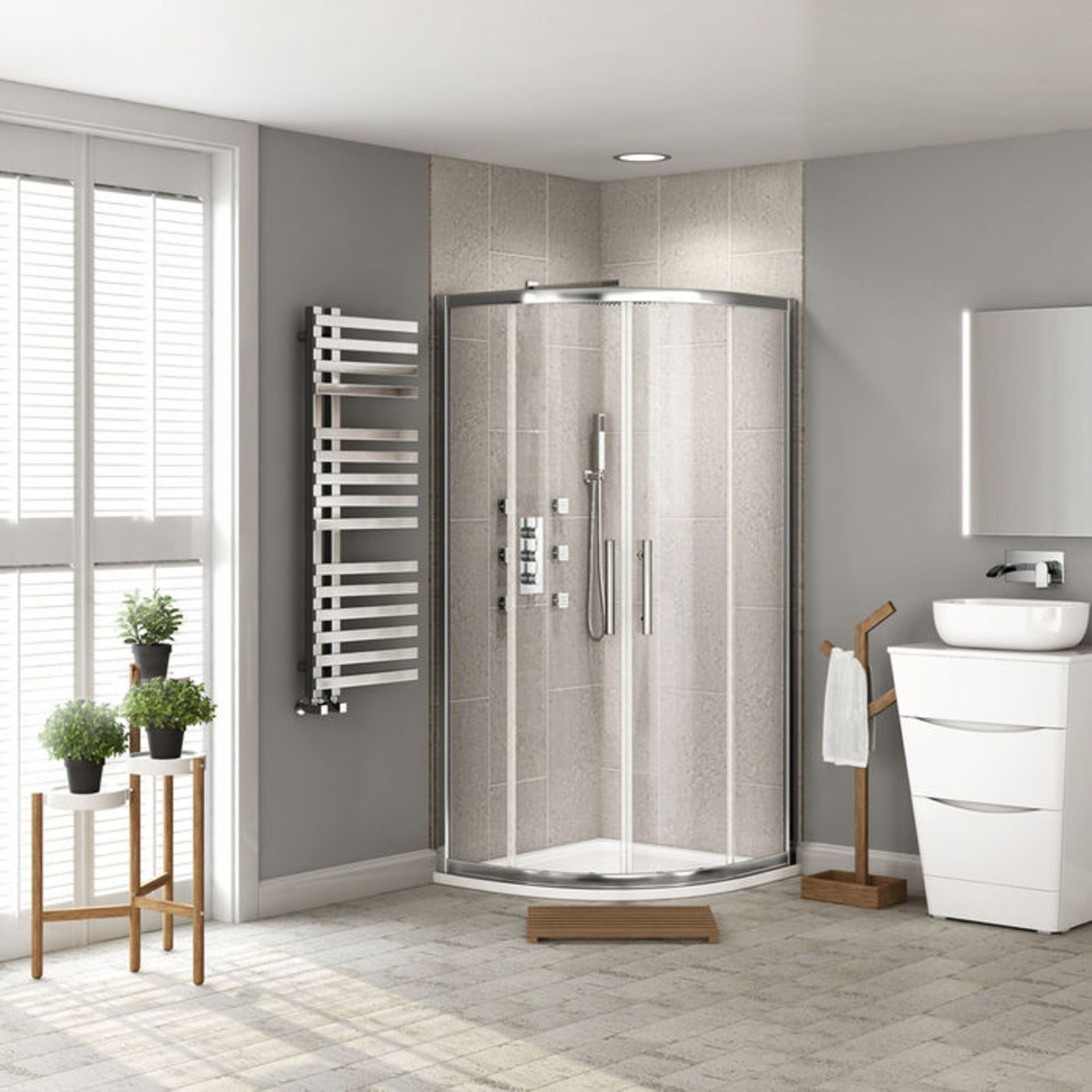 (P147) 900x900mm - 8mm - Premium EasyClean Quadrant Shower Enclosure. RRP £359.99. 8mm EasyClean - Image 3 of 6