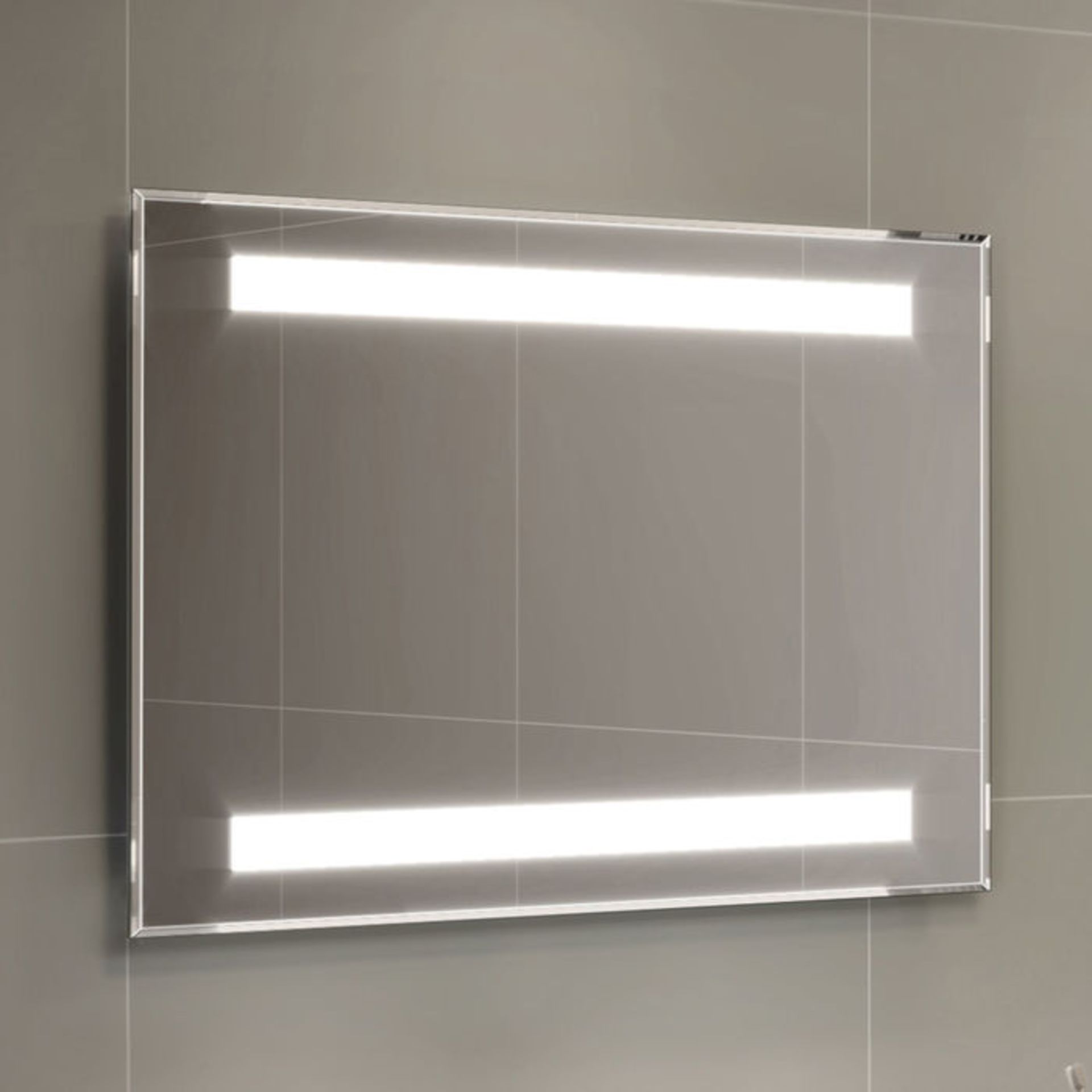 (P64) 500x700mm Omega Illuminated LED Mirror - Battery Operated. Energy saving controlled On / Off - Image 3 of 5