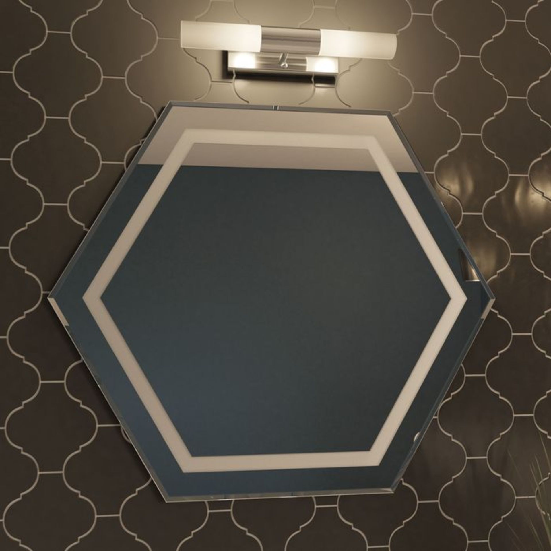 (P68) Beveled Hex Mirror 800x800mm. Introducing The Hotel Collection - Modern Glamour Statement