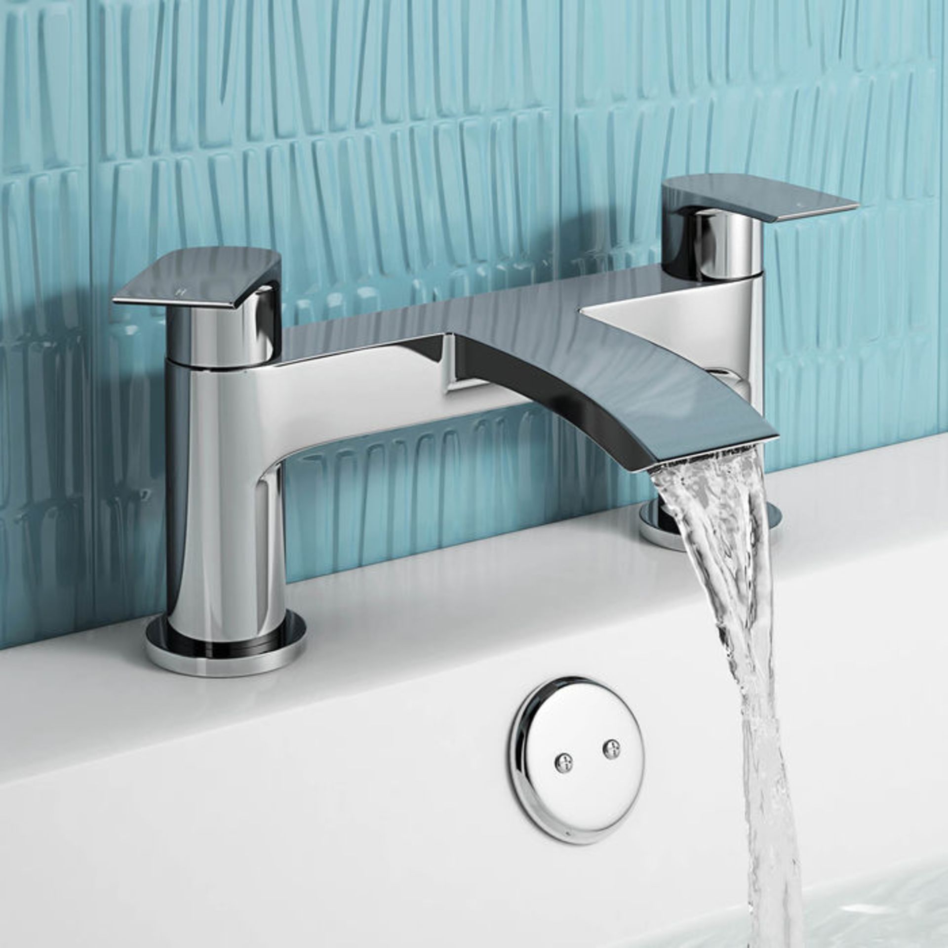 (P43) Melbourne Bath Filler Mixer Tap Chrome Plated Solid Brass 1/4 turn solid brass valve with