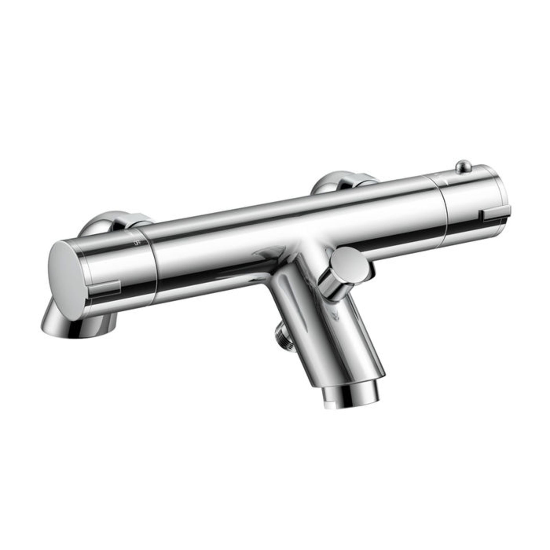 (PJ28) Thermostatic Deck Mounted Shower Mixer and Bath Filler Chrome plated solid brass mixer