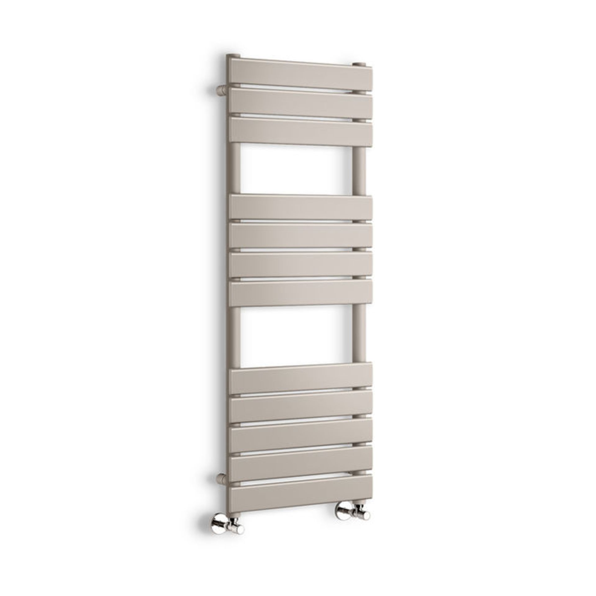 (W12) 1200x450mm Latte Flat Panel Ladder Towel Radiator. Made from high quality low carbon steel - Image 3 of 3