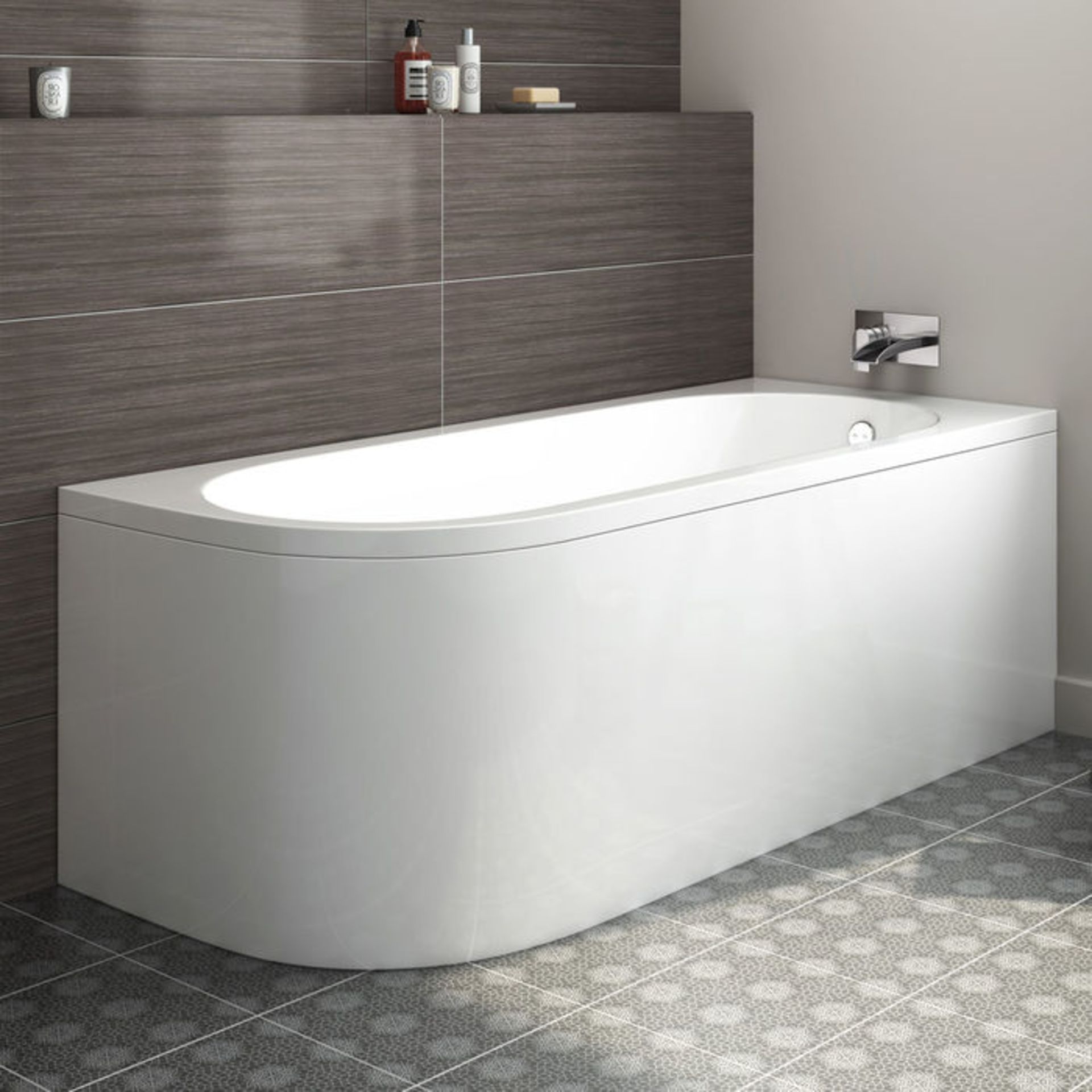 (AL124) 1695x745mm Denver Corner Back to Wall Bath (Includes Panels) - Right Hand. RRP £499.99. - Image 3 of 4