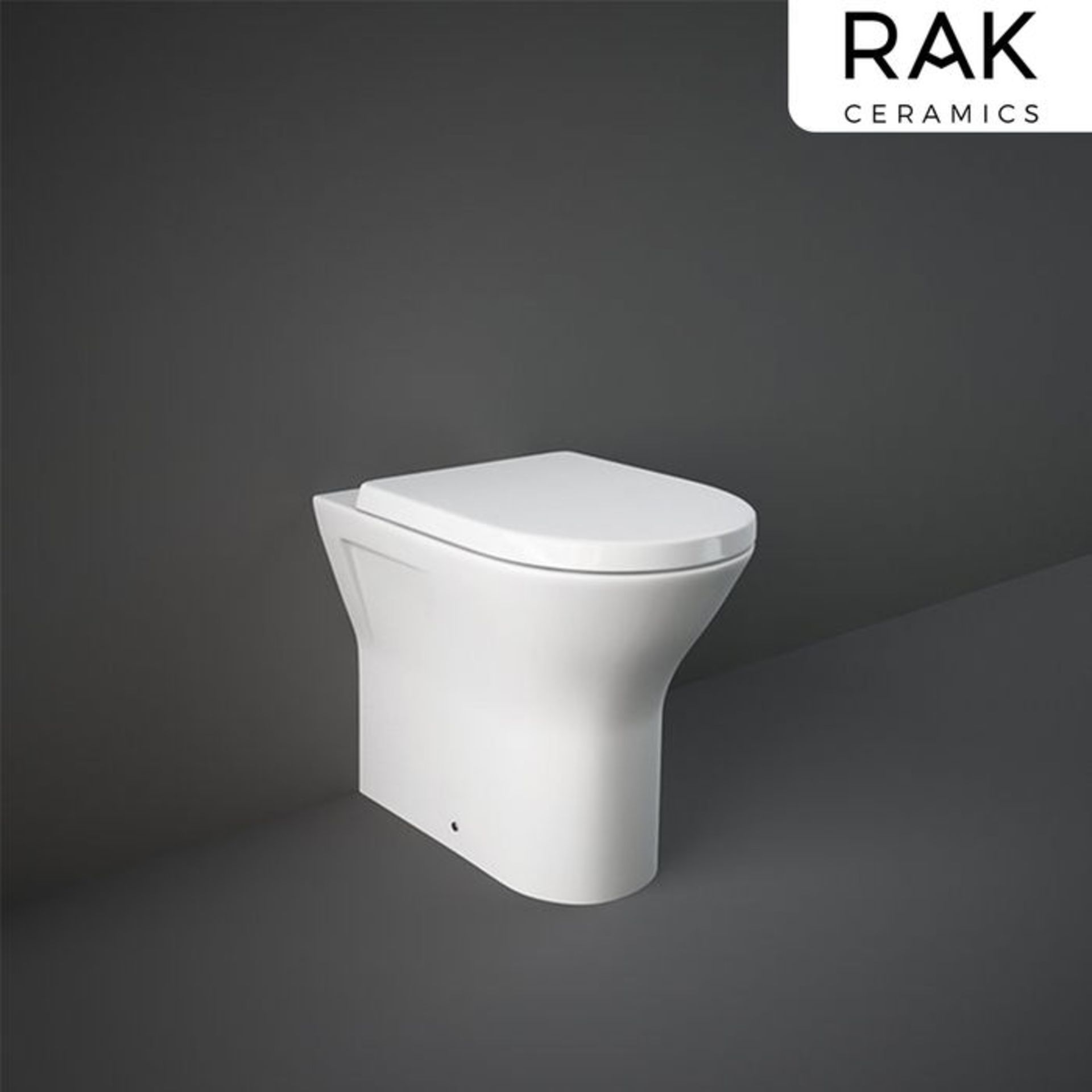 (AL20) RAK Resort Rimless Back to Wall Toilet. Rimless design makes it easy to clean Anti-scratch