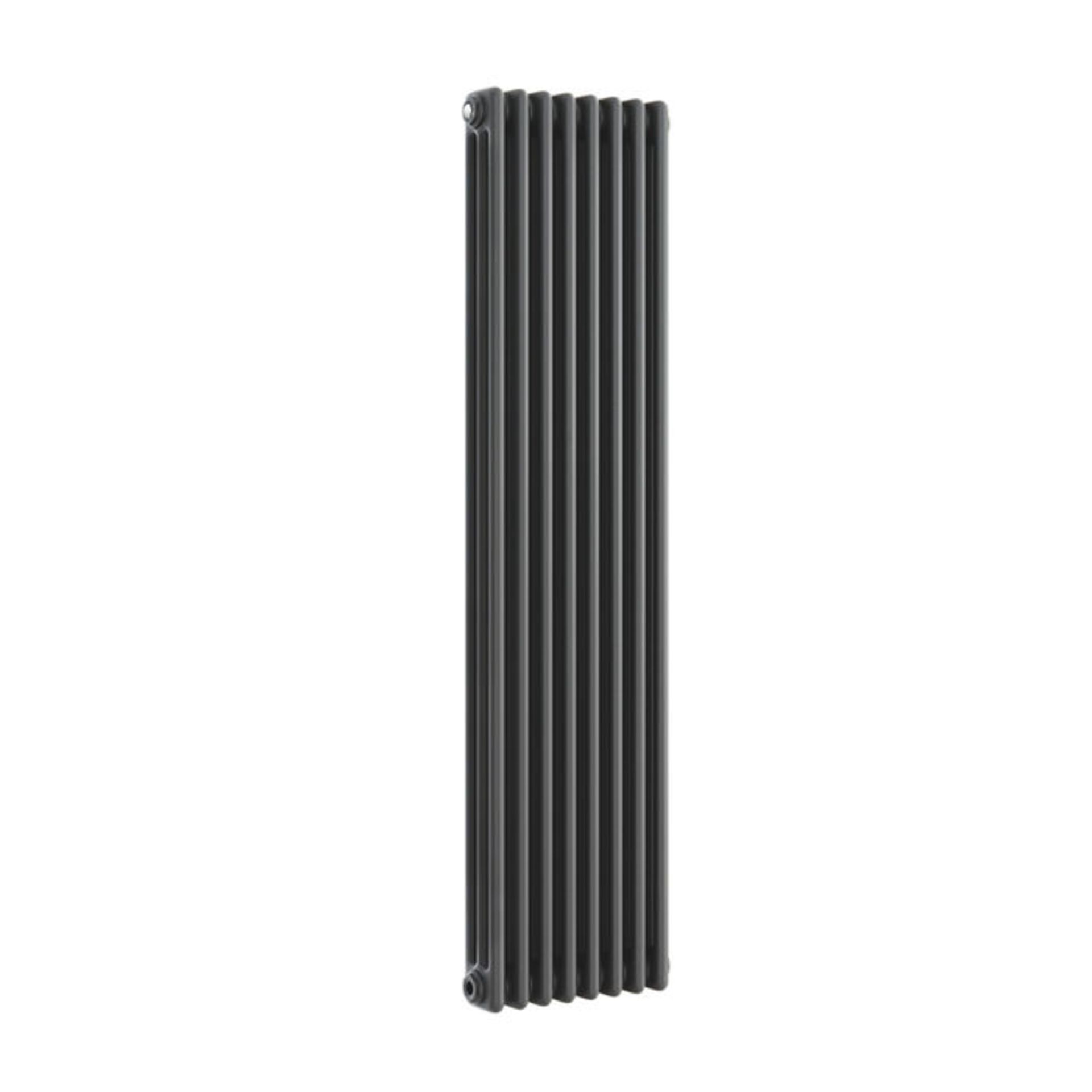 (W114) 1500x380mm Anthracite Triple Panel Vertical Colosseum Traditional Radiator. RRP £399.99. Made - Image 4 of 4
