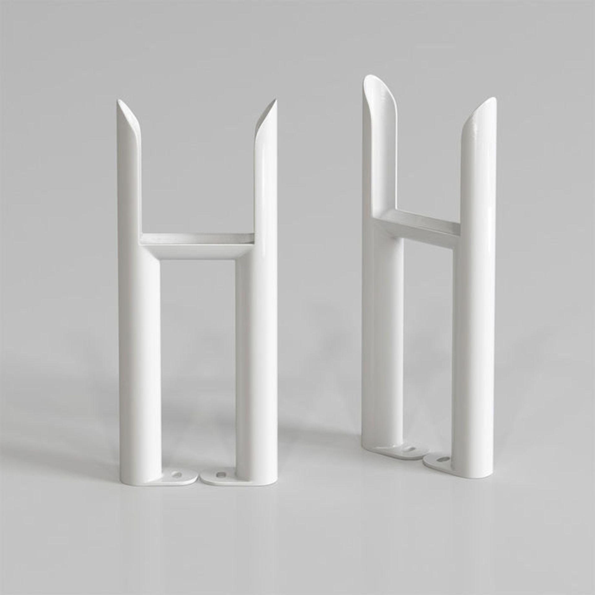 (AL110) 300x72 - Wall Mounting Feet For 3 Bar Radiators - White Can be used to floor mount radiators