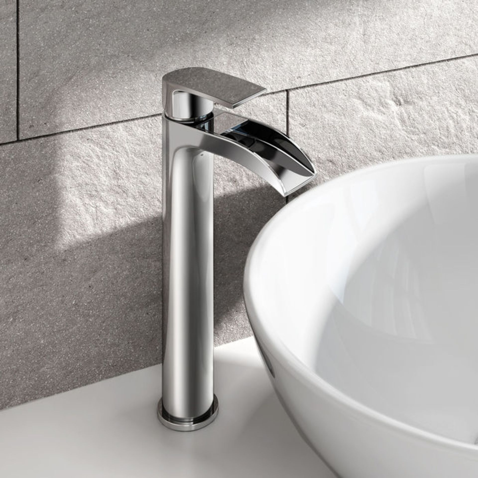 (AL34) Denver Counter Top Mixer Tap Pair with a counter top unit to sit perfectly above a higher - Image 2 of 5